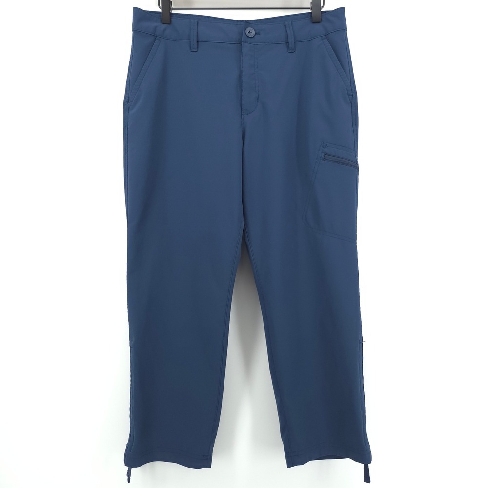Eddie Bauer Stretch Ripstop Women Crop Pant 8 Blue Hiking Gorpcore 1767954